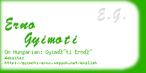 erno gyimoti business card
